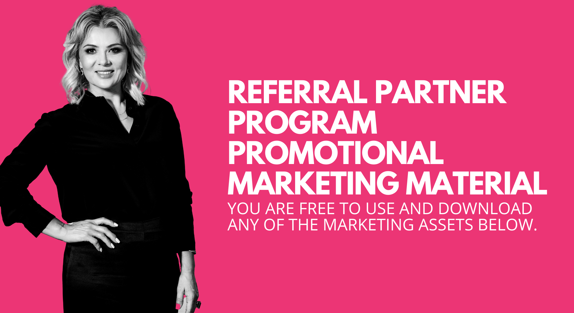 referral partner program. Promotional marketing material